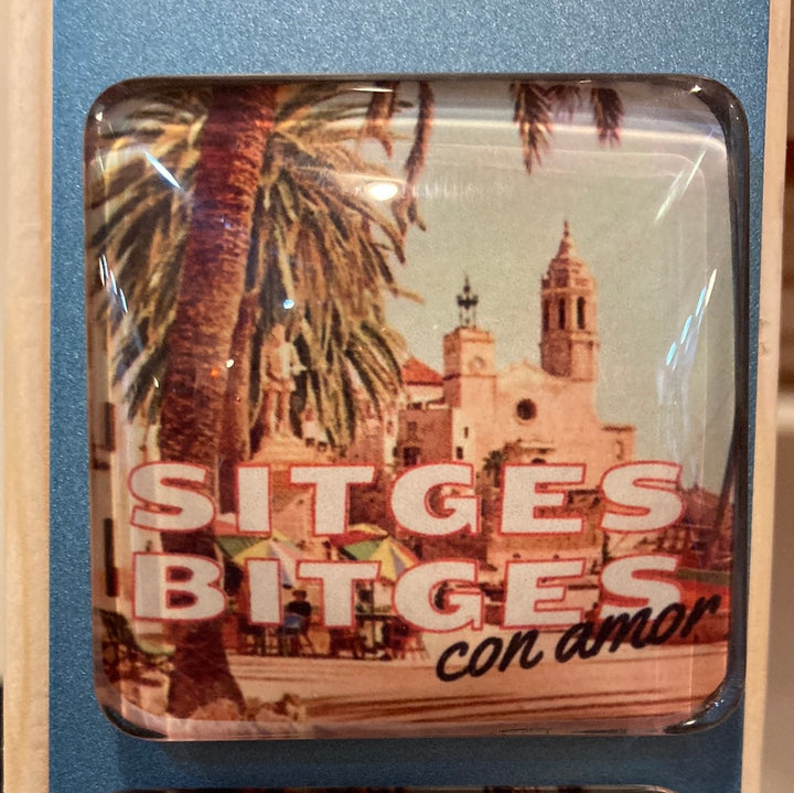 Sitges Bitges Glass Magnet