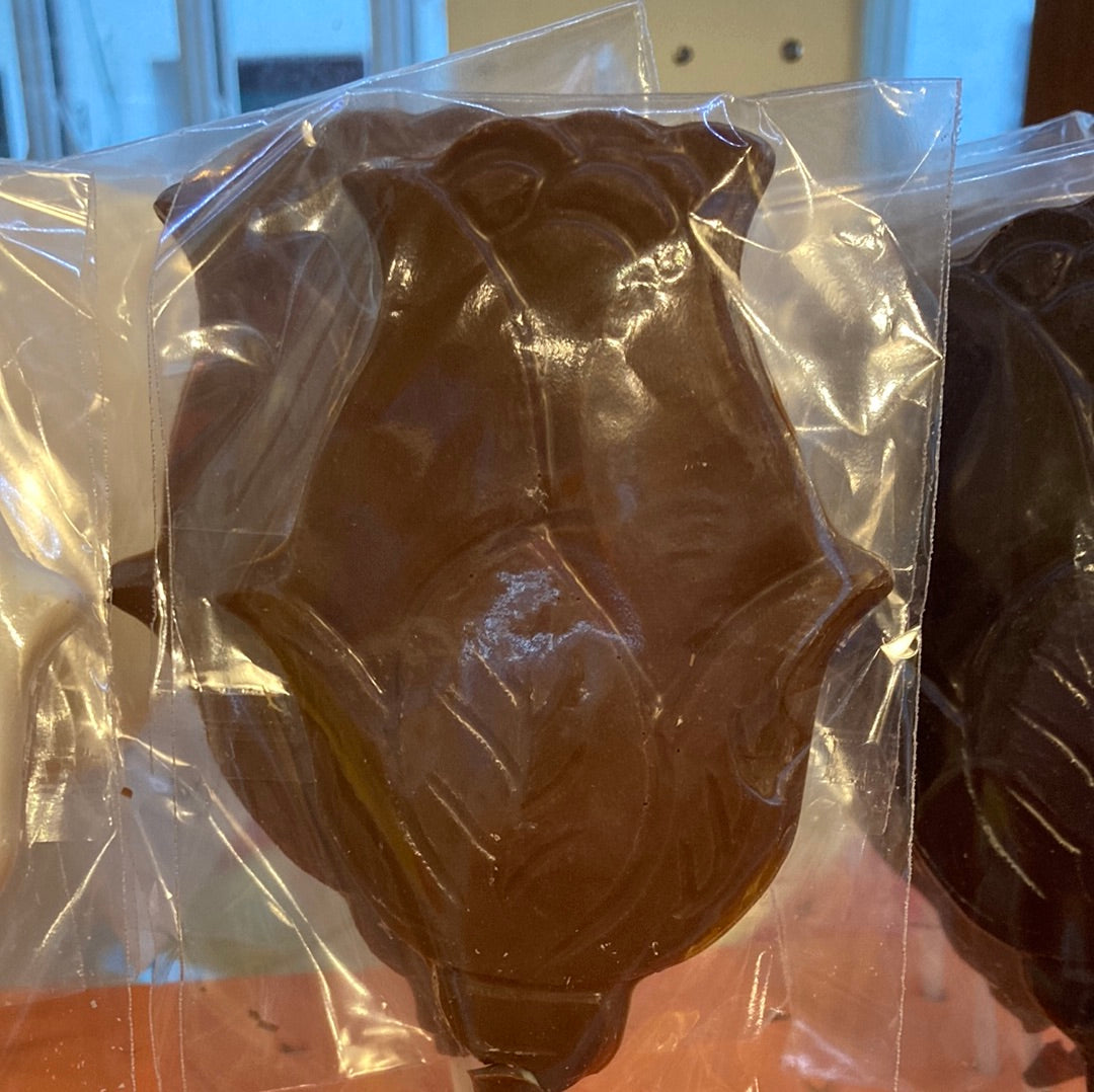 Large Chocolate Rose Lollipop