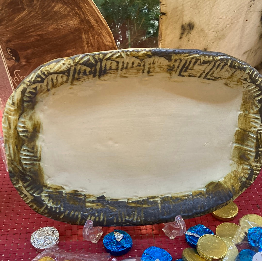 Ellenware Ceramics Raku Triangle Dish