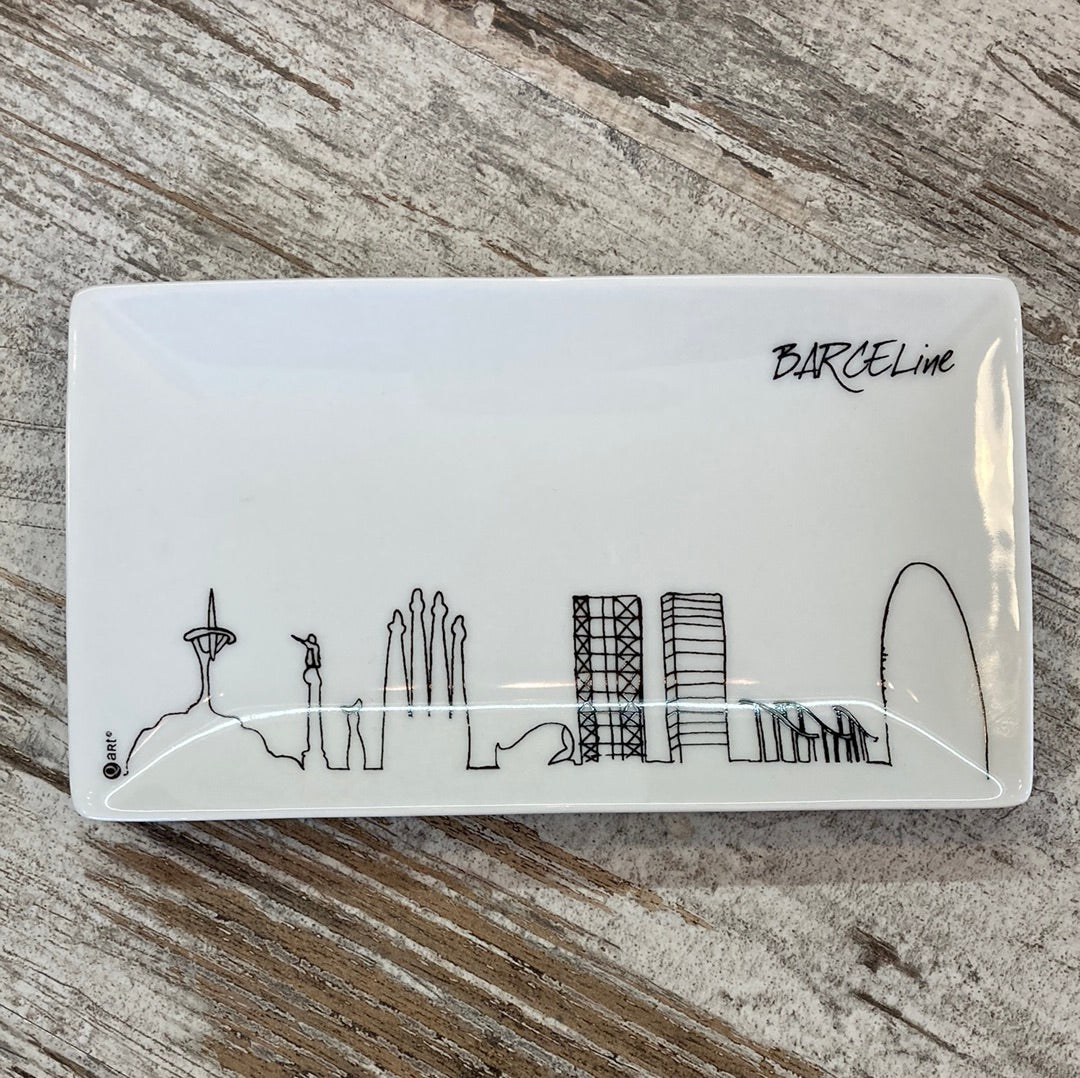 Barcelona Skyline Plate