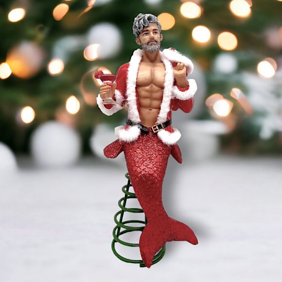Merman Hey Santa! Tree Topper
