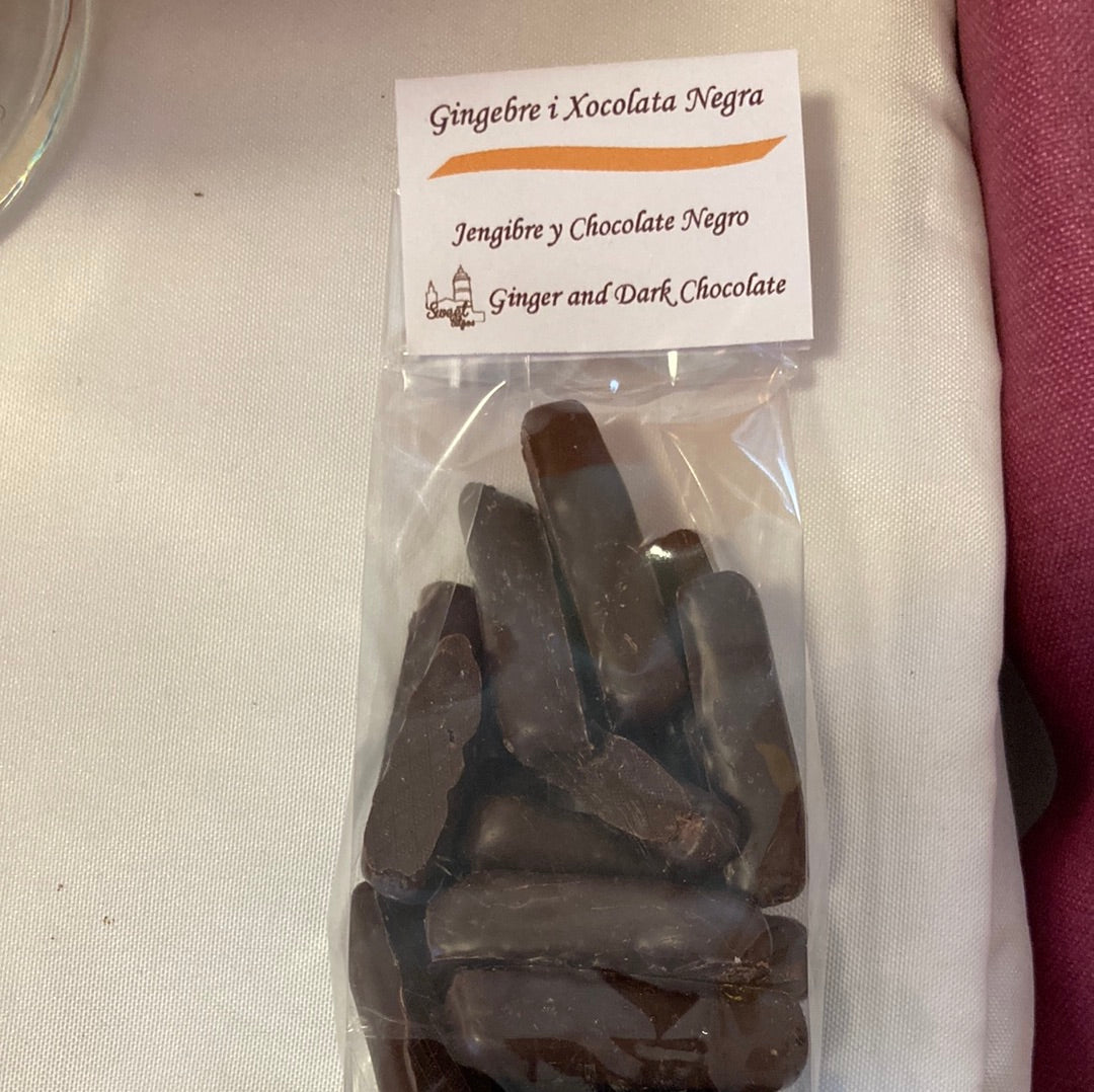 Chocolate-dipped Ginger