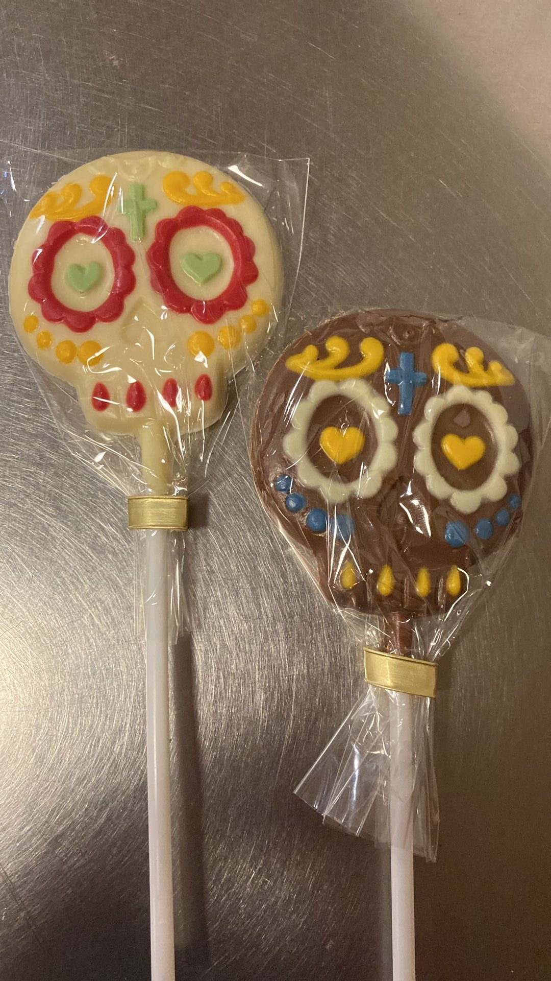 Day of the Dead Chocolate Lollipops