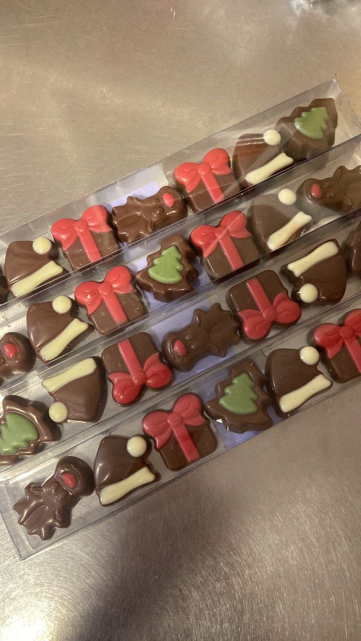 Solid Milk Chocolate Christmas Shapes