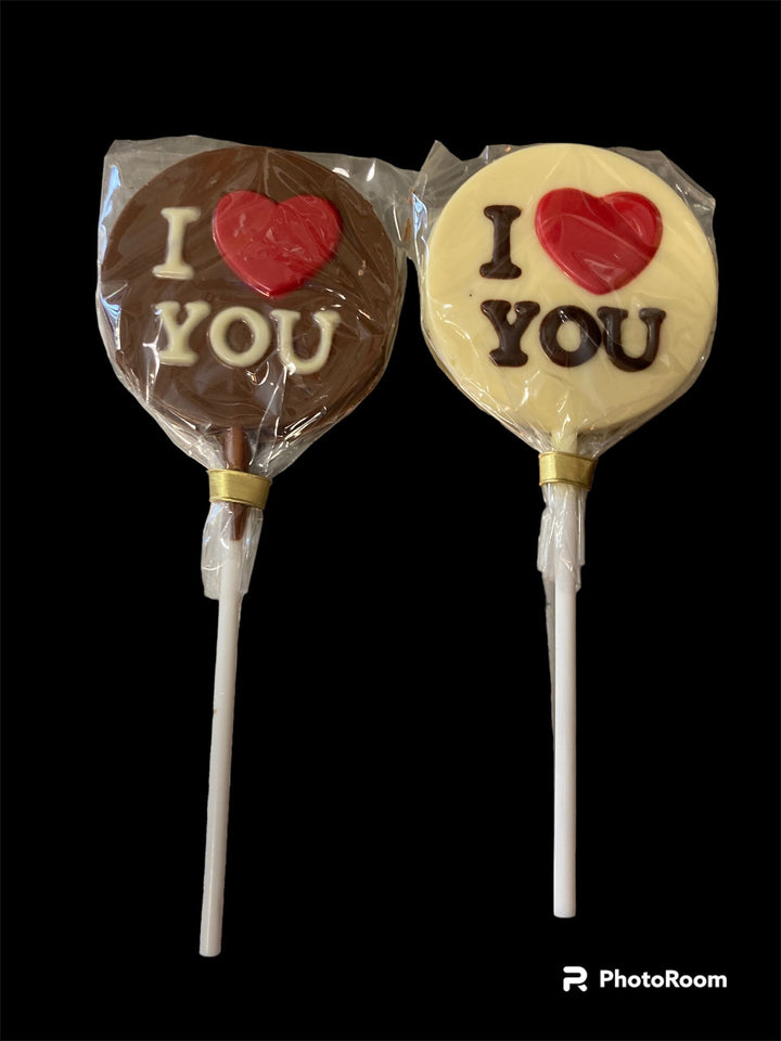 Chocolate I LOVE YOU Lollipop