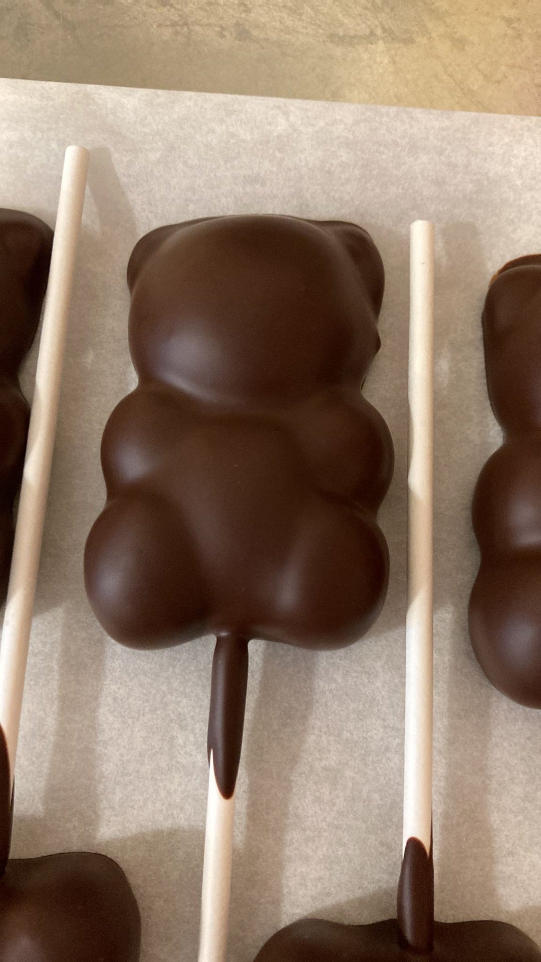 Chocolate Marshmallow Bear Lollipop
